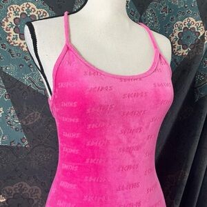 Skims velour pink mini dress